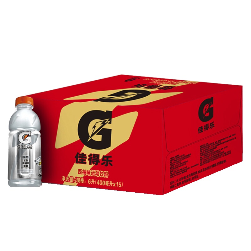 佳得乐 GATORADE 西柚味运动饮料400ml*15瓶 百事可乐出品