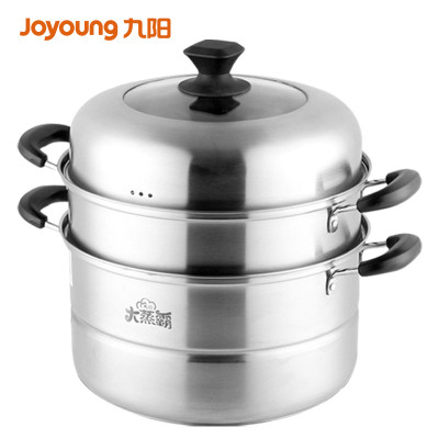 九阳(Joyoung)蒸锅 ZGH2801 双层蒸锅 食品级不锈钢 拱盖设计 28cm 磁炉通用