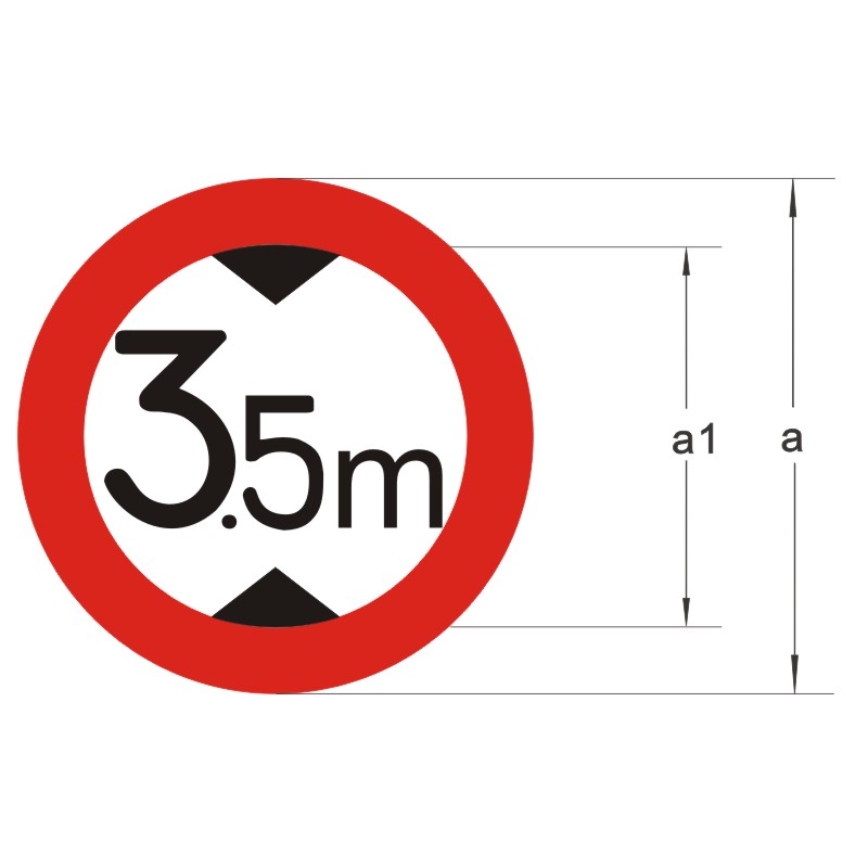 FUZHENG福正 一个圆盘(605mm*605mm)、带不锈钢管3米 3M反光膜丝印 限高限速铝合金标志牌