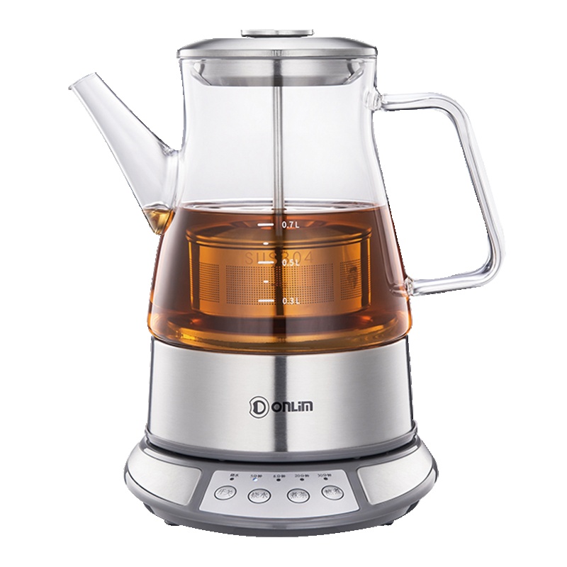 东菱(Donlim)煮茶器KE-8008B 煮茶器黑茶煮茶壶 蒸汽全自动 浸泡煮变频熬煮二合一 泡茶花茶养生壶 银色