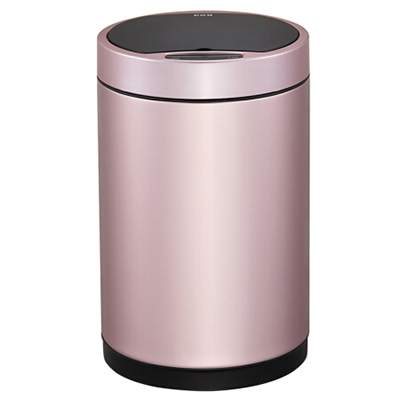 EKO(宜可)智能感应垃圾桶家用 不锈钢免脚踏自动客厅欧式翻盖垃圾筒 9285 玫瑰金 9升