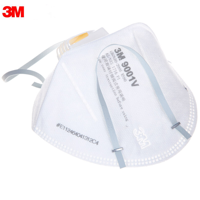 3M 自吸过滤式防颗粒物呼吸器随弃式 带阀 面罩 9001V (单位:只)