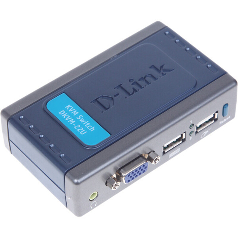 D-Link KVM切换器 DKVM-22U 黑色 /