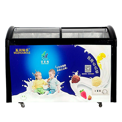 五洲伯乐(WUZHOUBOLE)SR/SF-345Y 308升卧式冷柜 冷藏冷冻柜 圆弧柜 雪糕冰柜冰淇淋饮料柜(黑白)