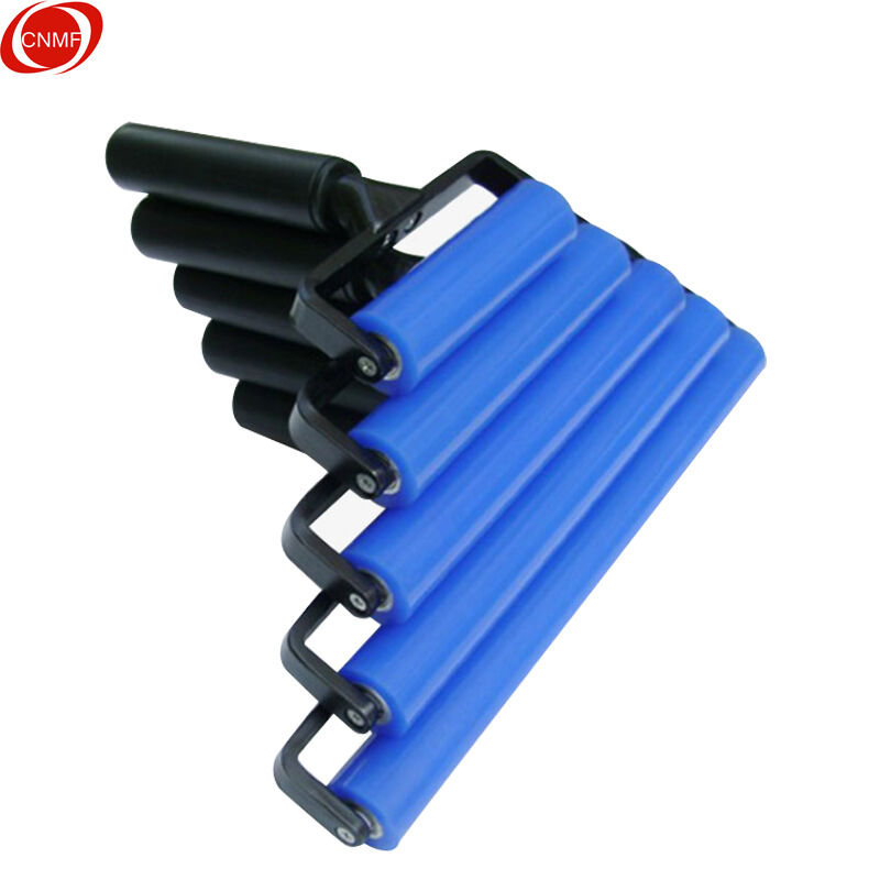 谋福 手动硅胶防静电除尘滚轮 黑铝塑料柄 触摸屏贴膜工具 24英寸