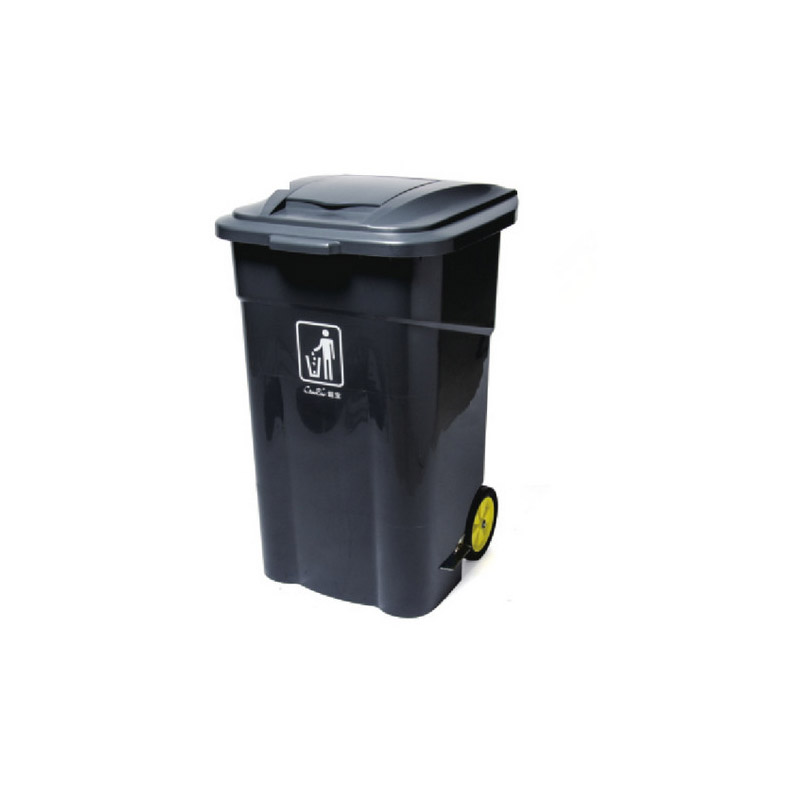 超宝 侧轮式垃圾桶 B-011A-1 灰色