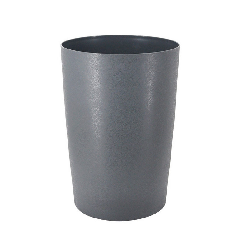 超宝 阻燃圆形花纹垃圾桶灰 B-235 灰色