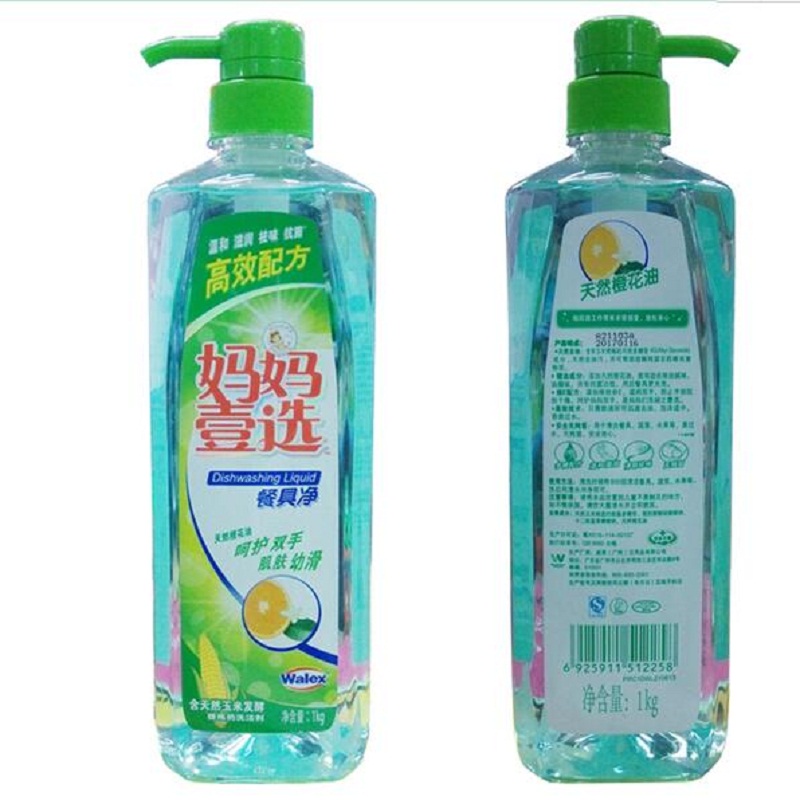 妈妈壹选 透明瓶 芦荟精华 餐具净 1kg+补充装两支1kg*2 （单位：组）
