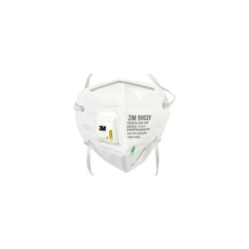 3M 折叠式带阀防护口罩环保包装9002V