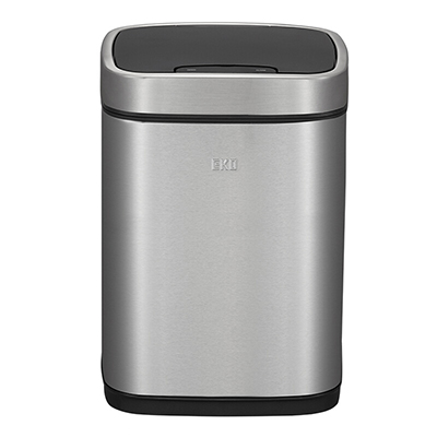 EKO(宜可)智能感应垃圾桶 家用免脚踏不锈钢自动小号大号翻盖厨房客厅静音垃圾筒 9288 砂钢 6升