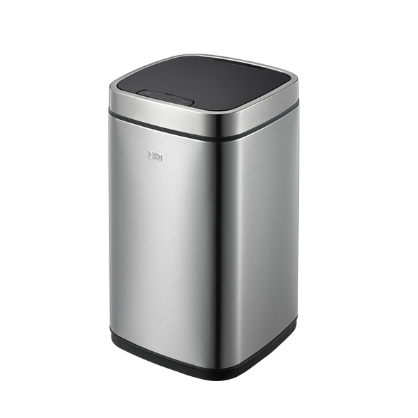 EKO(宜可)智能感应垃圾桶 家用免脚踏不锈钢自动小号大号翻盖厨房客厅静音垃圾筒 9288 砂钢 12升
