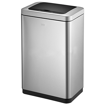 EKO(宜可) 智能感应垃圾桶 家用免脚踏不锈钢大号翻盖自动垃圾筒 9233 砂钢 30L