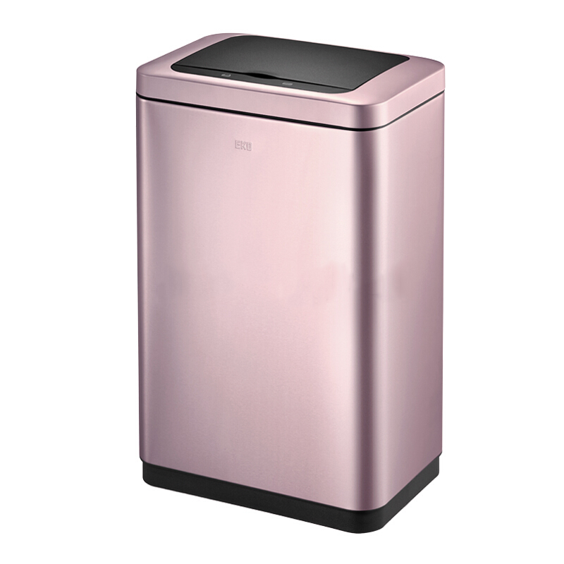 EKO(宜可)智能感应垃圾桶 家用免脚踏不锈钢大号翻盖自动垃圾筒 9233 玫瑰金 12L