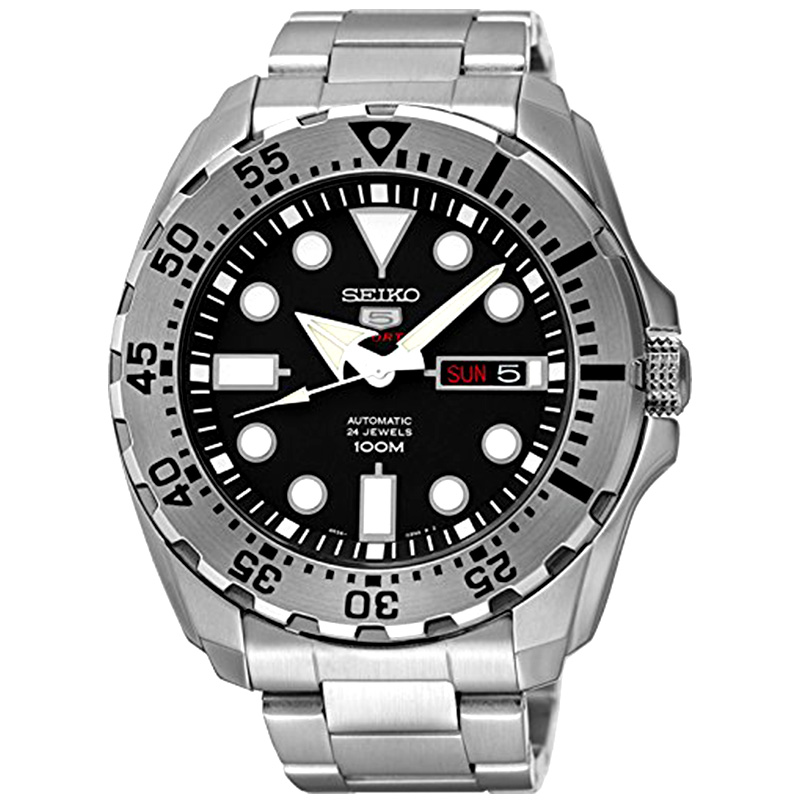 精工（SEIKO）手表 精工5号系列原装进口自动机械表商务休闲时尚运动户外夜光双历防水男表 SRP599J1