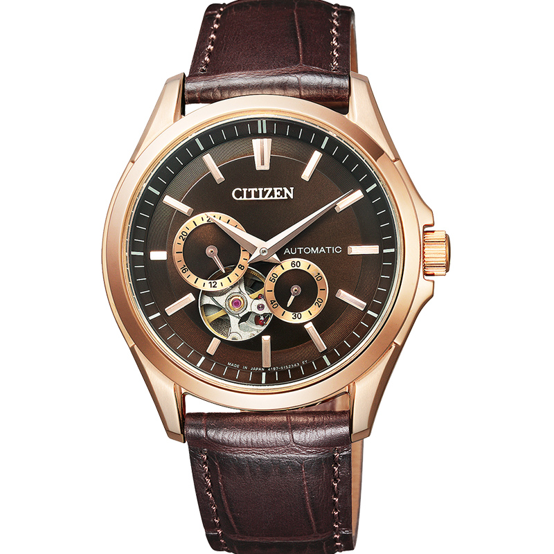 西铁城(CITIZEN)手表 机械机芯小牛皮表带简约时尚休闲男表NP1012-05X