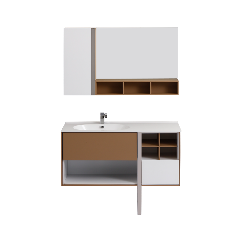 欧路莎(Orans)浴室柜组合现代简约实木洗手盆挂墙式防水卫生间洗脸盆柜组合