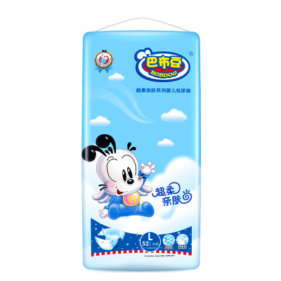 巴布豆LITTLE BOBDOG L52超柔亲肤纸尿裤大包装L52片 9kg-14kg