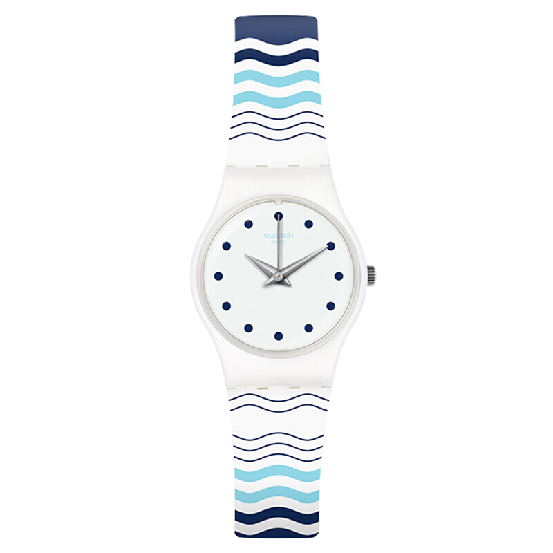 斯沃琪(SWATCH)手表 淑女系列 静雅波纹 树脂表带 休闲石英女表LW157