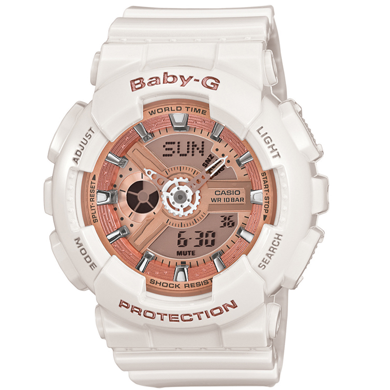 卡西欧(CASIO)手表 BABY-G系列潮流防水防震运动双显女表 BA-110-7A1