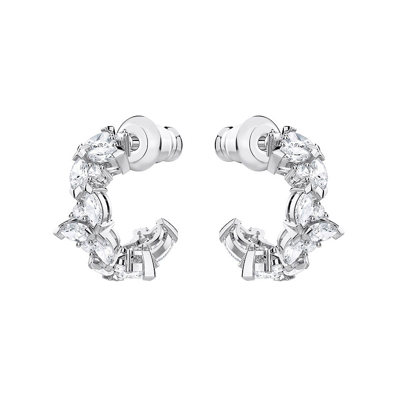 SWAROVSKI LADY镀白金色穿孔耳环