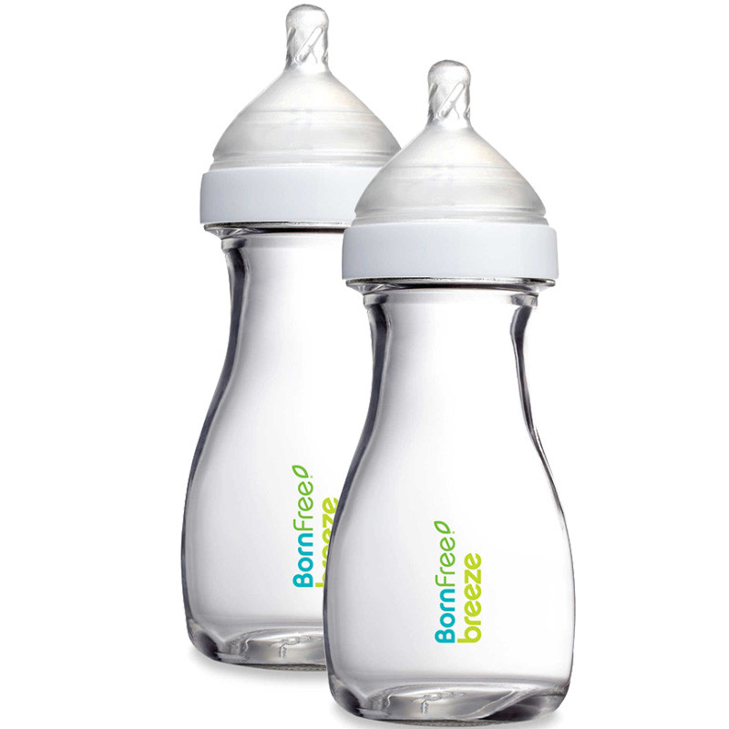 Born Free 宽口径防胀气玻璃奶瓶 2只装 266ml