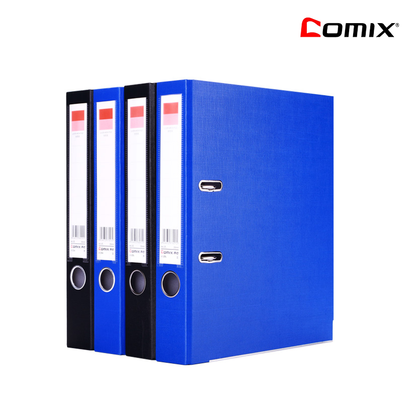 齐心A105A 标准型欧式快劳夹 文件夹档案盒 资料夹 a4 2寸打孔夹 蓝色