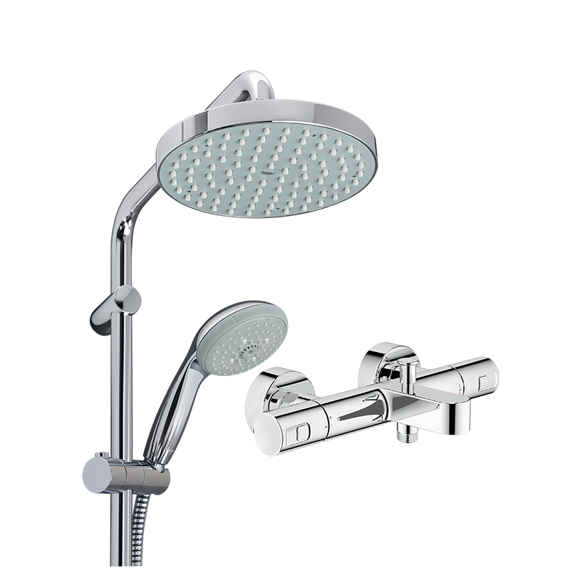 德国-高仪(GROHE)恒温花洒 淋浴花洒 花洒套装 下出水龙头 34337000+27389001