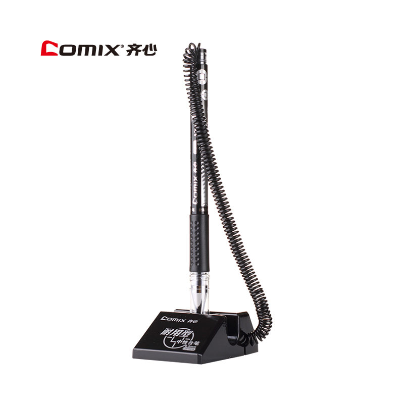 齐心(Comix) GP308 0.5mm 黑色 耐用型中性台笔(1只装)
