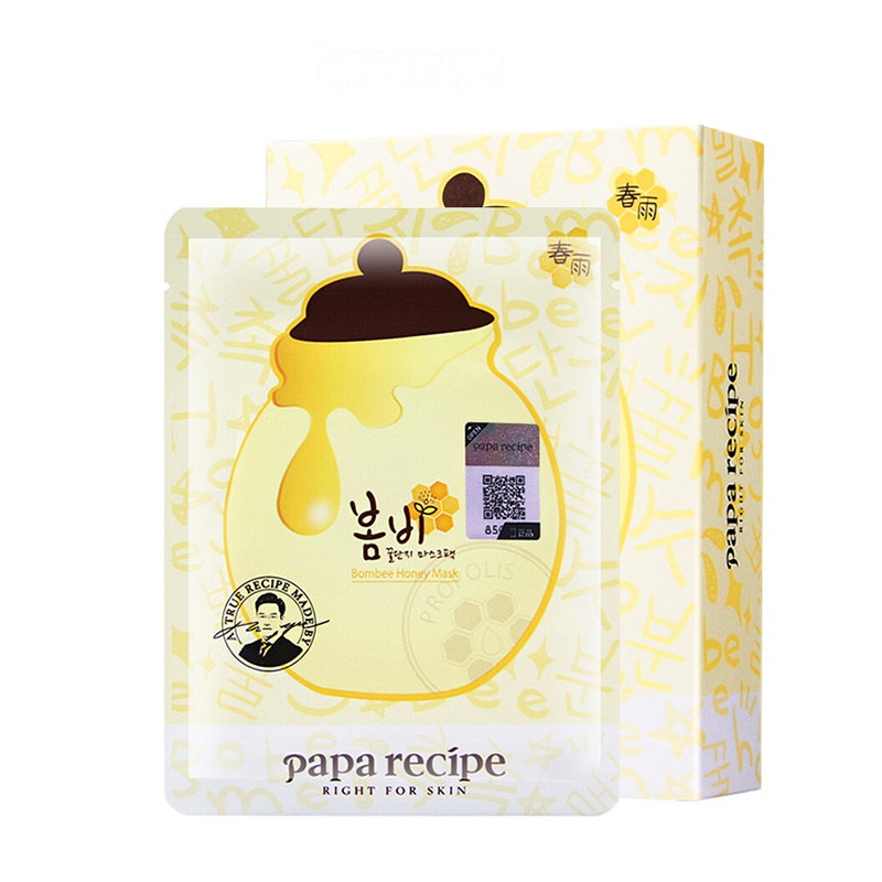 [正品保证]韩国papa recipe春雨蜂蜜面膜25g*10片 天然补水保湿滋润营养;清爽;保湿补水M面贴膜