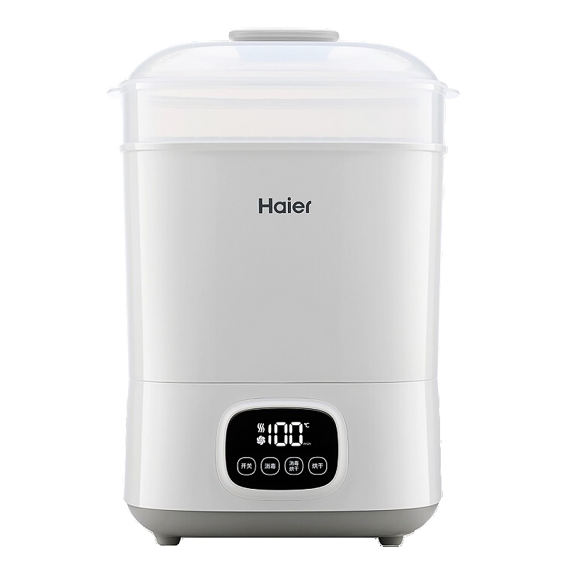 海尔(Haier)母婴幼儿童蒸汽奶瓶消毒器带烘干 宝宝消毒锅温奶器 带空气过滤母婴电器HBS-S02