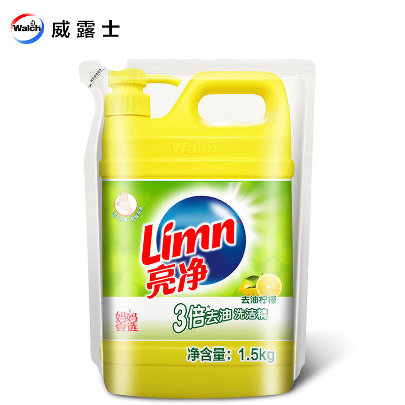 妈妈壹选 白瓶 亮净 洗洁精 去油柠檬1kg+300g (单位:袋)
