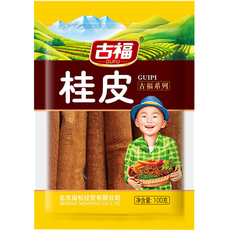 古福桂皮100g 调味料炖肉卤料厨房香料肉桂皮八角香叶