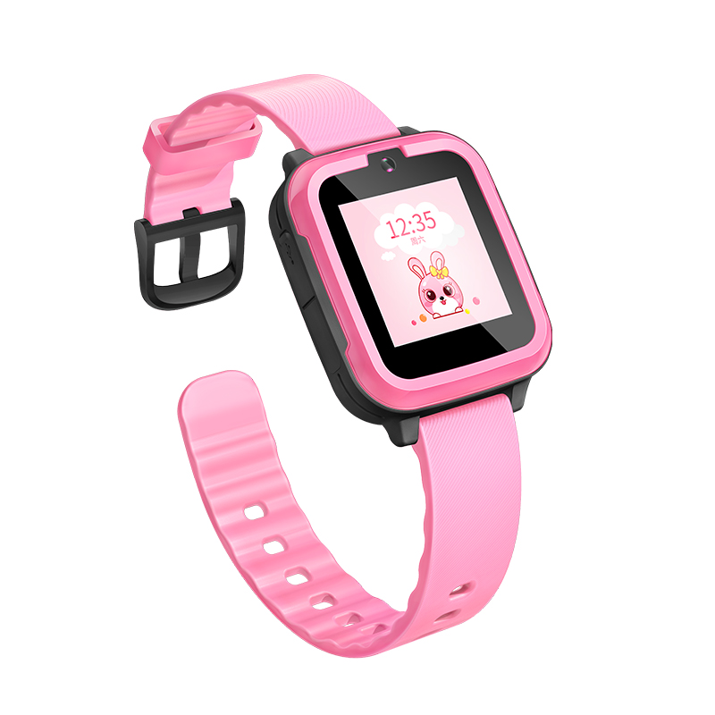 搜狗糖猫(teemo)儿童智能电话手表joy 4G智能问答 粉色 高清通话拍照GPS定位防丢防水学生手机 女孩