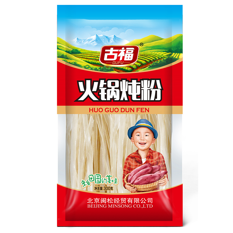 古福火锅炖粉300g 红薯粉 地瓜粉条火锅食材酸辣粉猪肉炖粉条粉丝