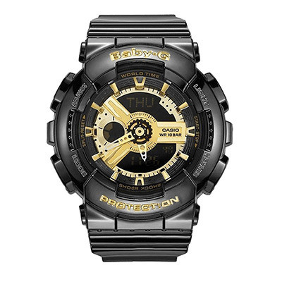 卡西欧(CASIO) Baby-G系列 户外 运动时尚 100米防水 树脂表带 男士表BA-110-1A