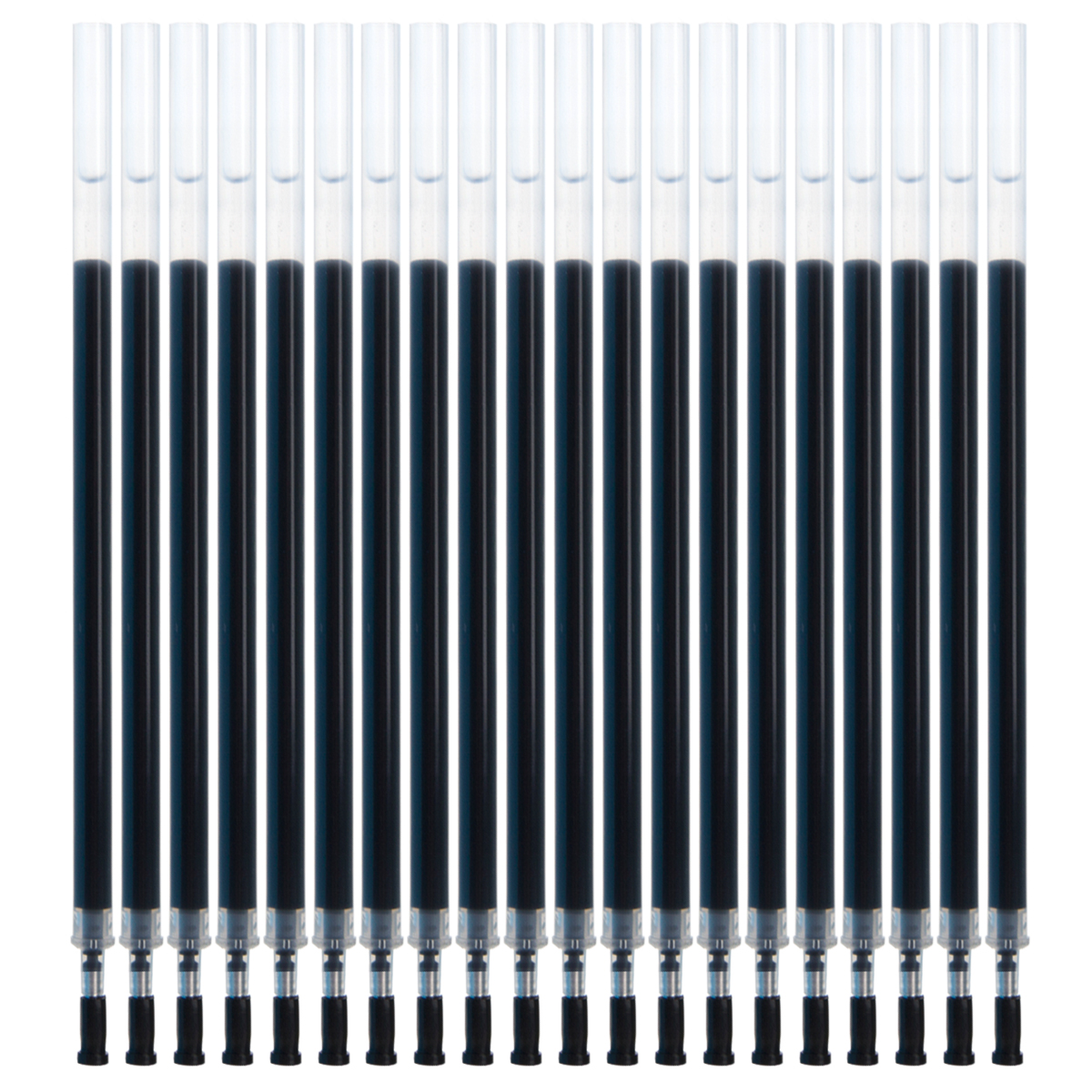 得力办公用品文具S760中性笔芯 0.5mm标准笔头水笔替芯20支 黑色