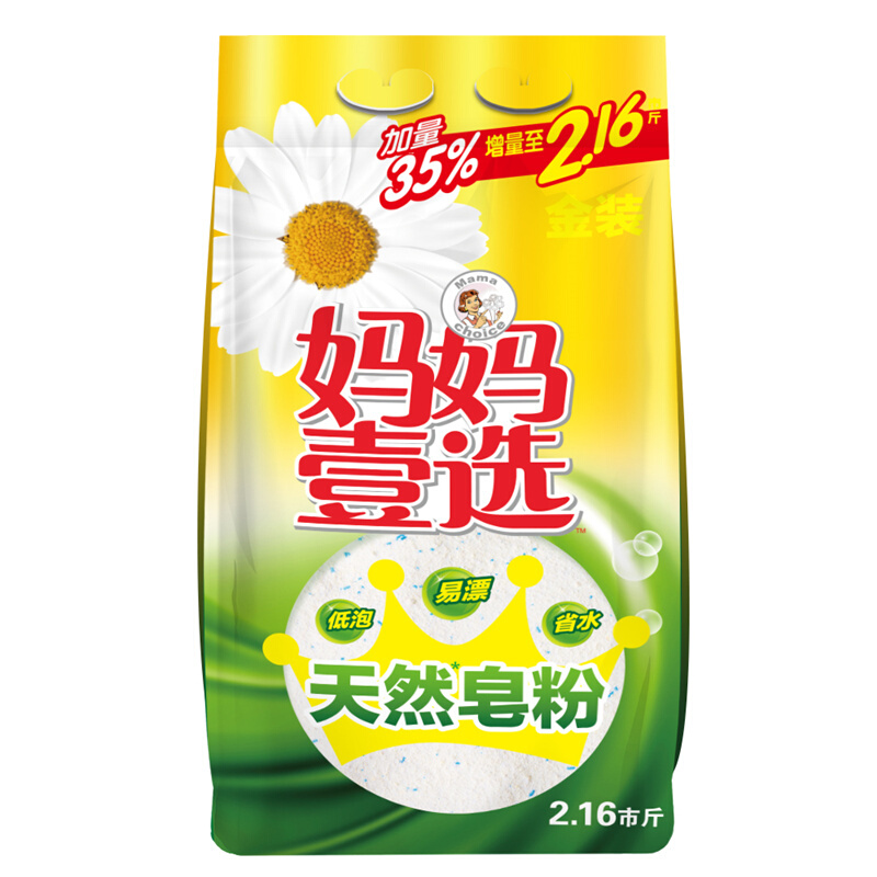 妈妈壹选 天然皂粉袋装800g+280g(金装)