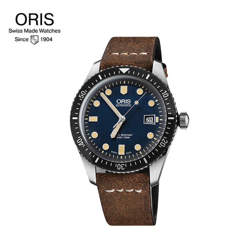 瑞士ORIS豪利时品牌手表简约时尚商务经典机械潜水系列男表73377204055S