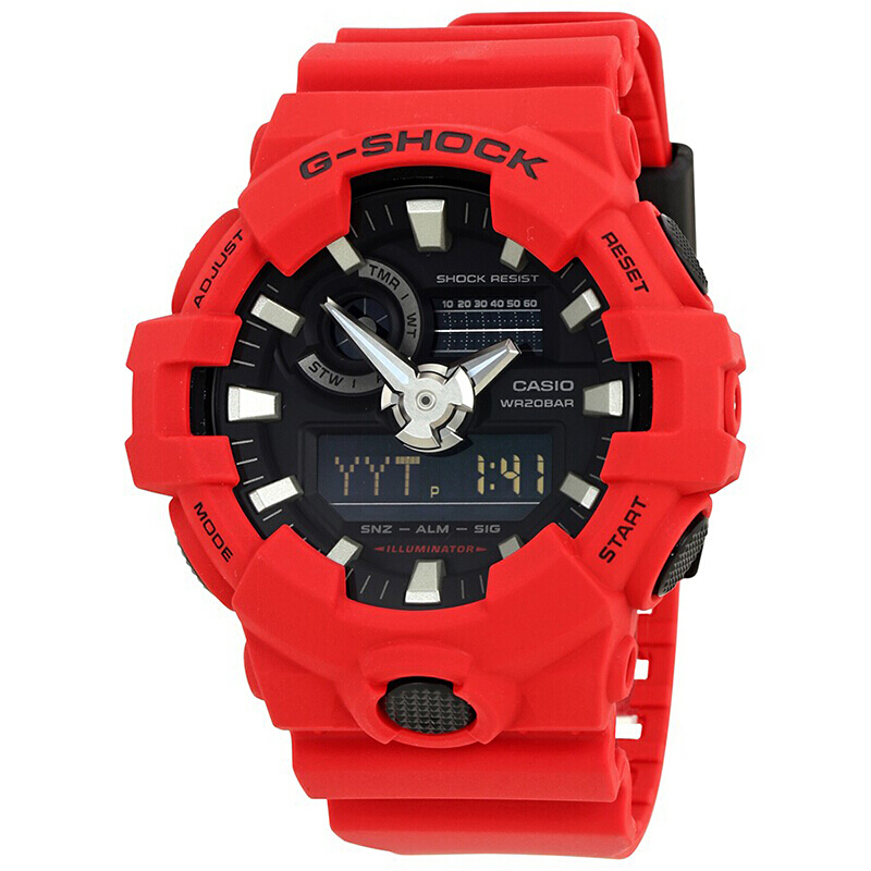 卡西欧(CASIO)手表 G-SHOCK系列 多功能 运动 游泳 200米防水 男士表 GA-700-4A