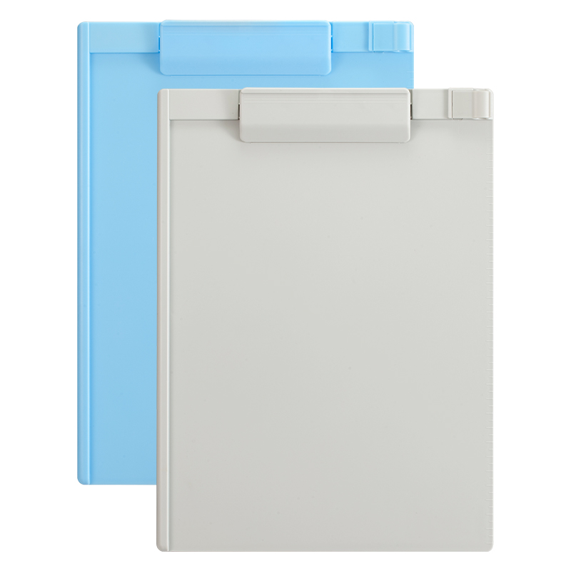 齐心(Comix) A7051 蓝色 日式书写板夹可夹笔文件夹板竖式平板夹A4 A5