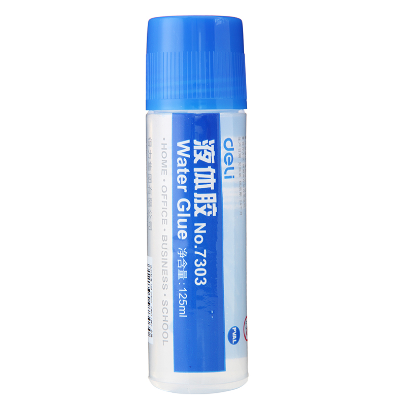 得力deli7303胶水学生美工胶水办公胶粘用品液体胶水强力批发125ml/支中号液体胶 12支