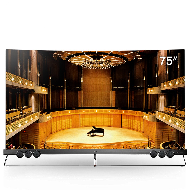 TCL 75X5 75英寸量子点全面屏曲面电视