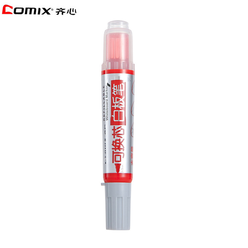 齐心(comix) WB707 可换芯白板笔 2.0mm大容量粗笔 进口油墨可擦笔 文具白板笔 办公培训笔 水性笔