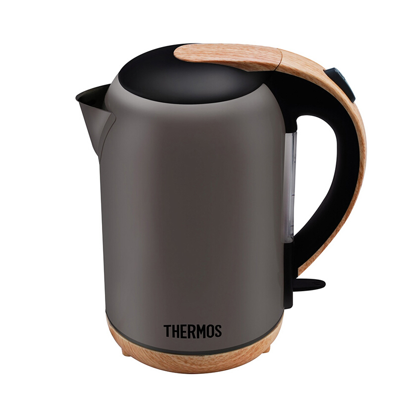 膳魔师(THERMOS)电热水壶EHA-1313A 进口温控器电热水壶家用自动断电304不锈钢 1.7L 古铜色 膳魔師