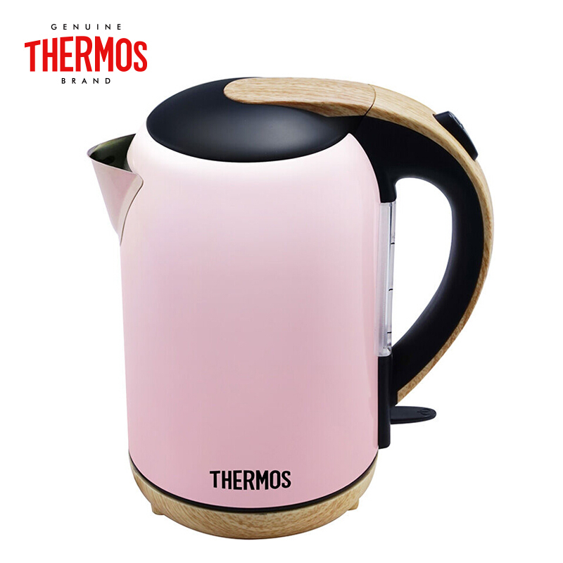 膳魔師(THERMOS)电热水壶EHA-1313A 进口 电热水壶 家用 自动断电304不锈钢烧水壶 1.7L (P)