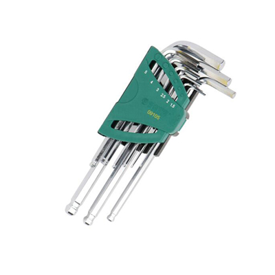 工具库 世达SATA 9件套公制球型内六角扳手 09105