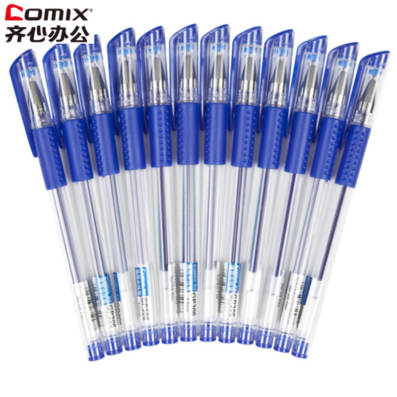 齐心(Comix)GP306 0.5mm 经济实用商务中性笔水笔签字笔 蓝色