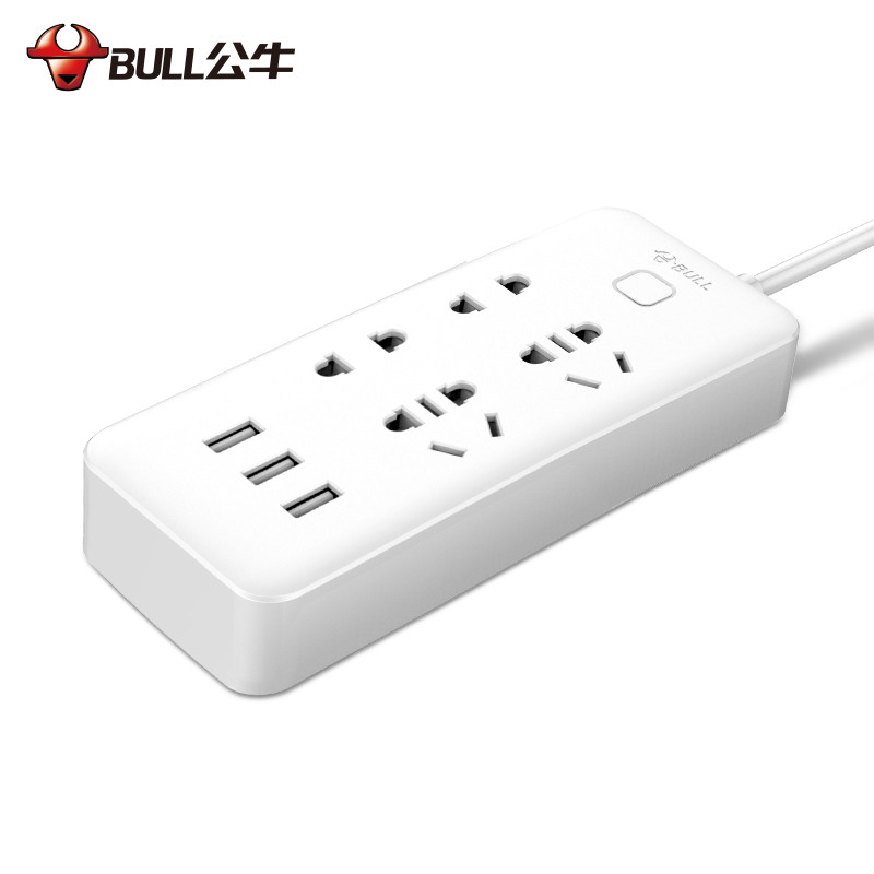 公牛(BULL) GN-B322U插座USB智能插座/接线板/充电插排/插线板 1.8米