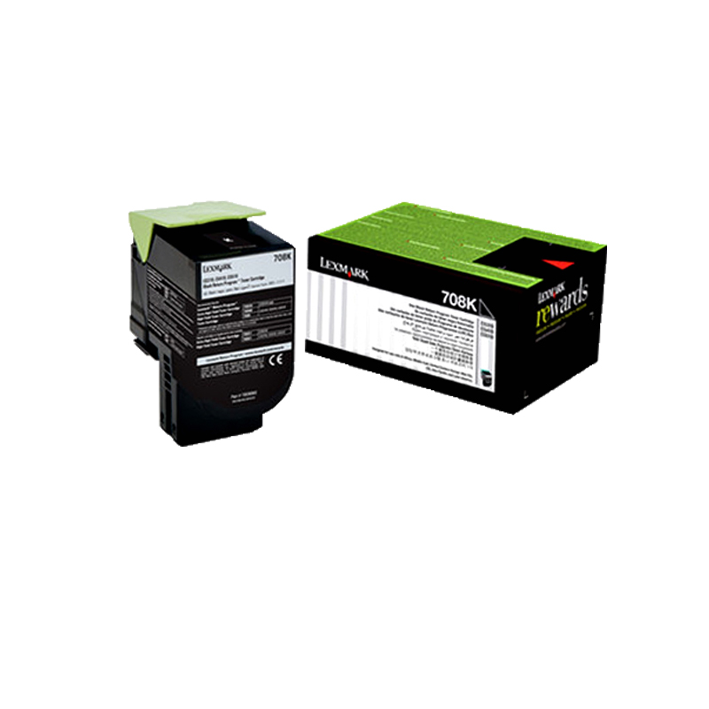 利盟Lexmark彩色激光打印机 原装正品 黑色粉盒(单只装) CS310/410dn/510de