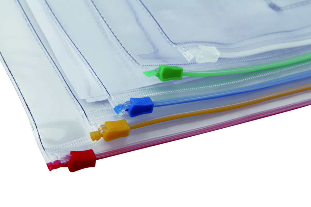 易达(Esselte) 透明拉链袋 混色 10片装